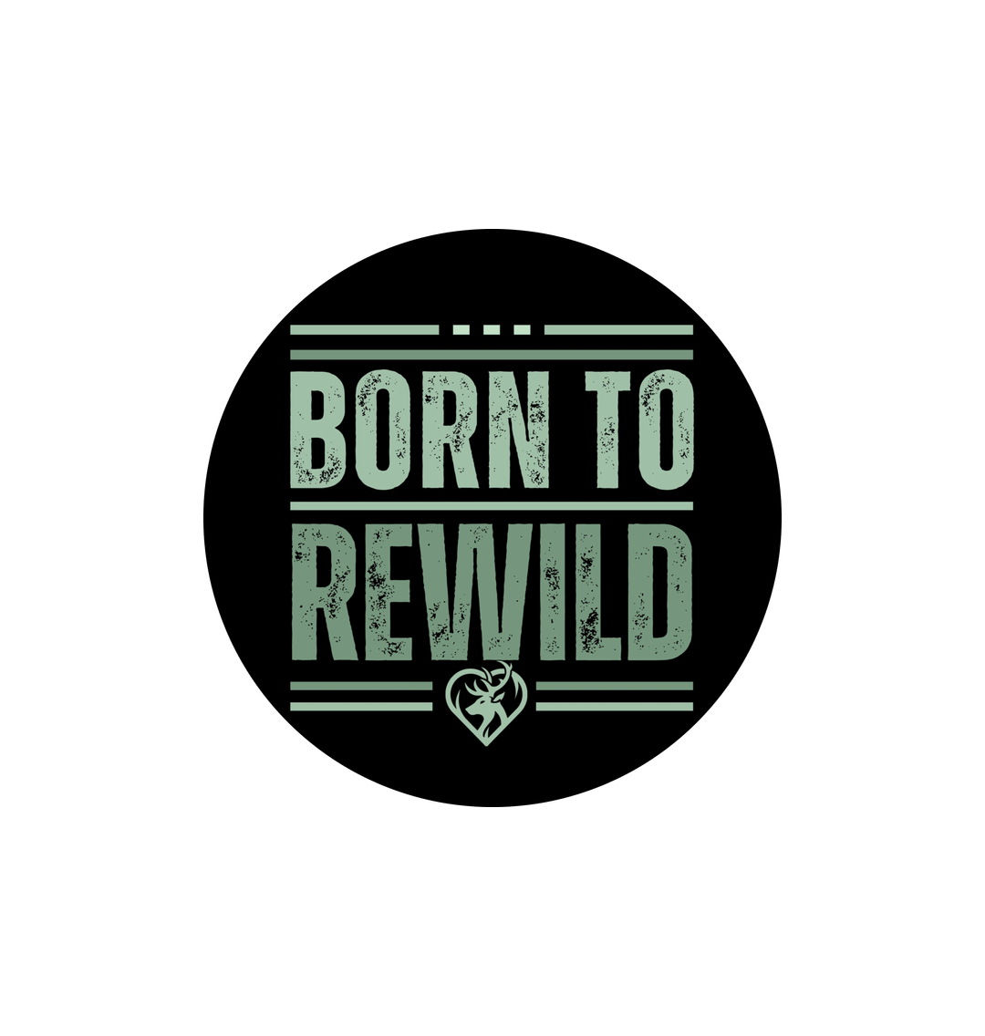 White Born to Rewild Sticker