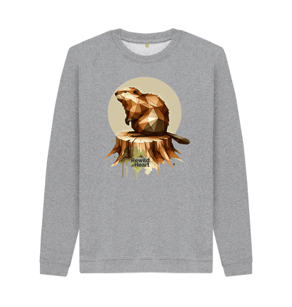 Light Heather Printed Sweater Front