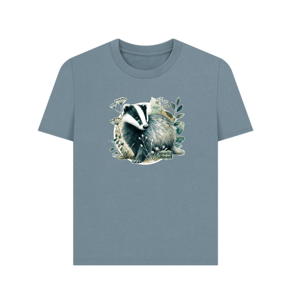 Stone Blue Printed T-shirt Front