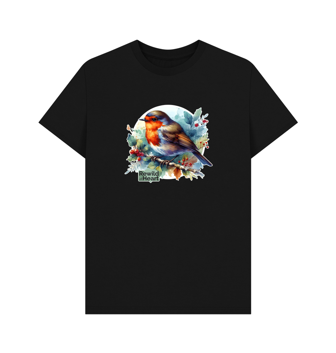 Black Robin Redbreast Men's T-Shirt