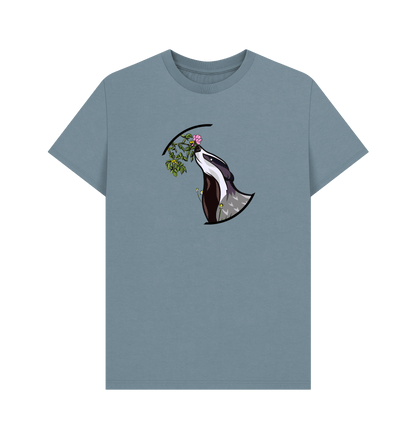 Stone Blue Printed T-shirt Front