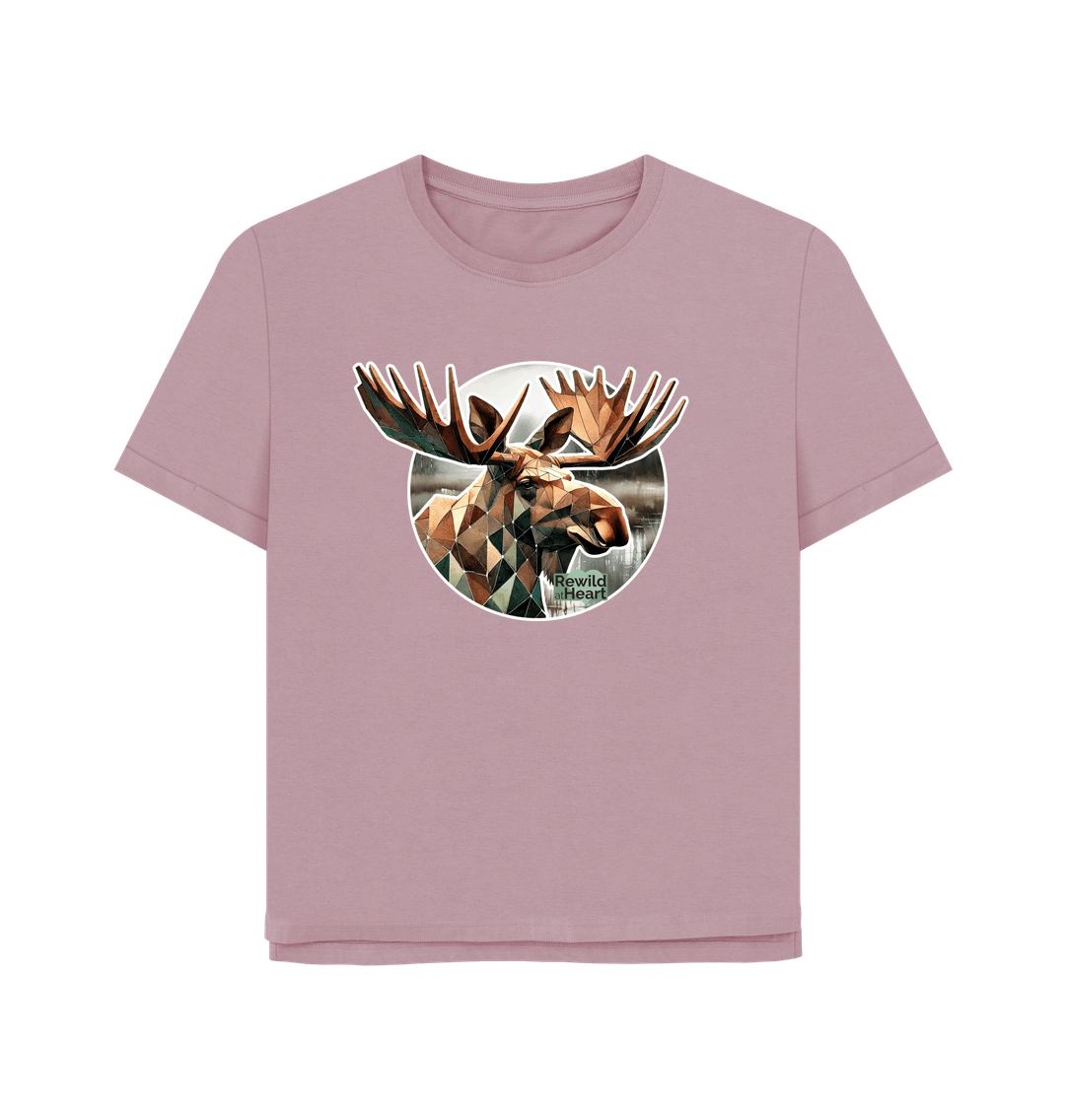 Mauve Guardian Elk Women's Relaxed-Fit T-Shirt