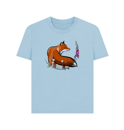 Milky Blue Printed T-shirt Front