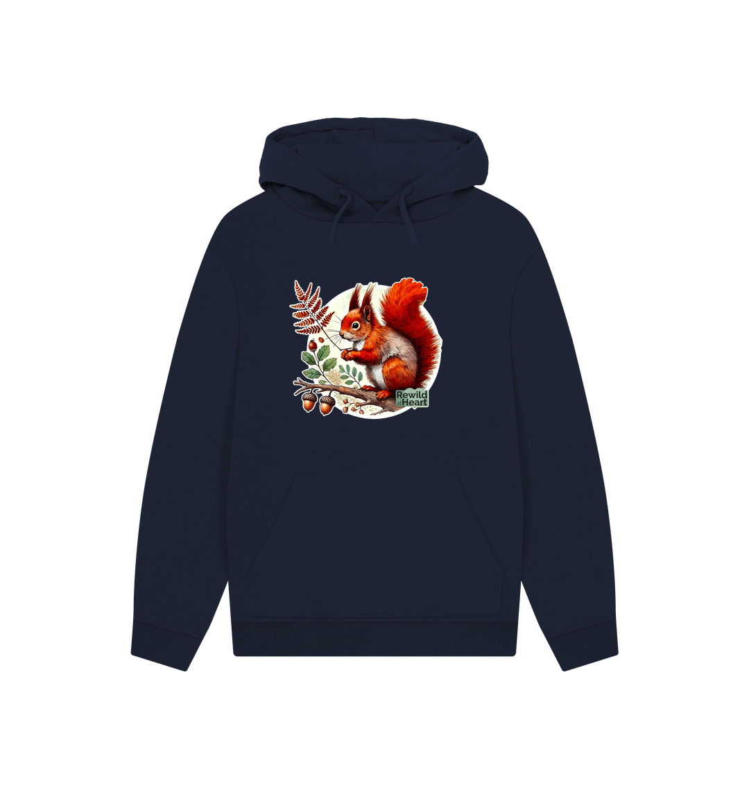 Navy Red Squirrel Oak Hoodie