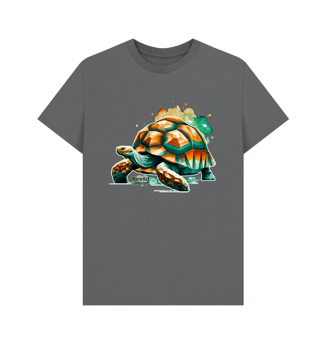 Slate Grey Giant Tortoise Wildflower Men's T-Shirt