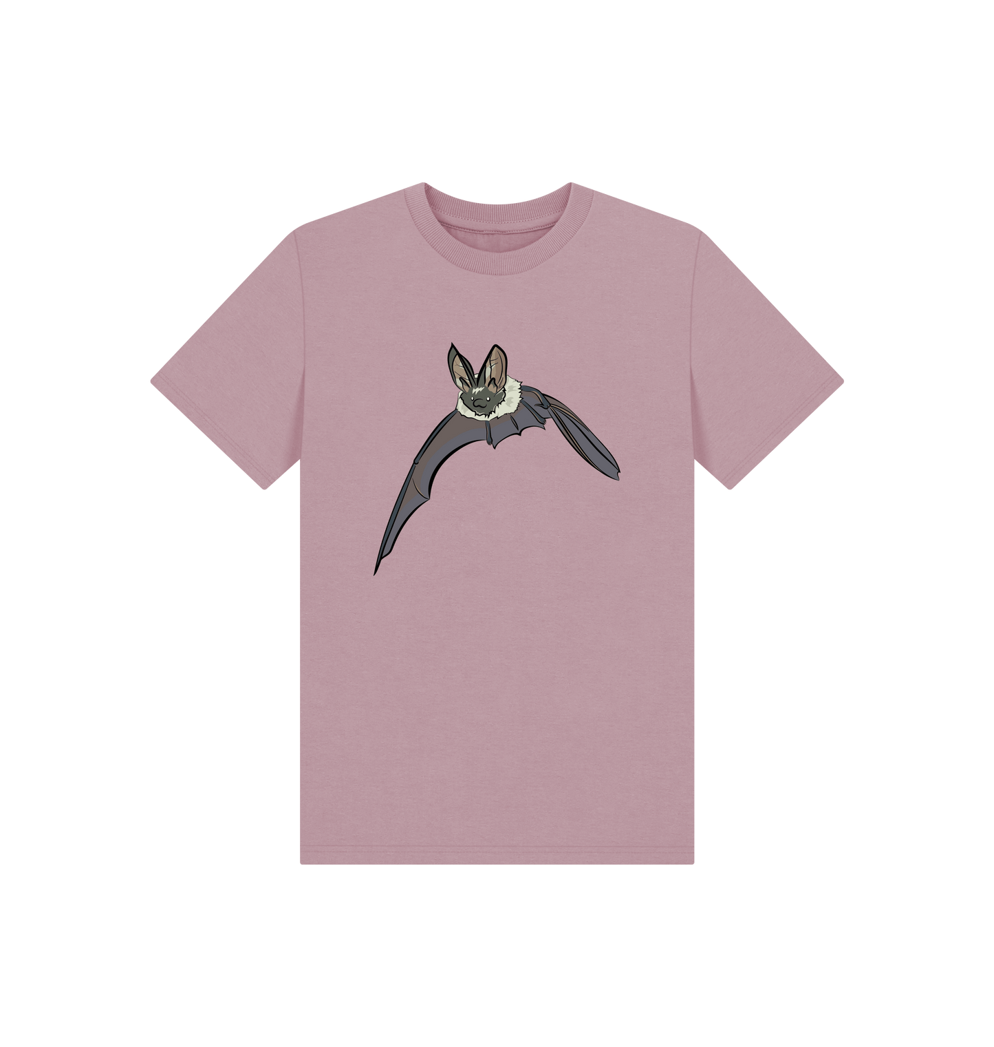 Mauve Printed Kids T-Shirt Front