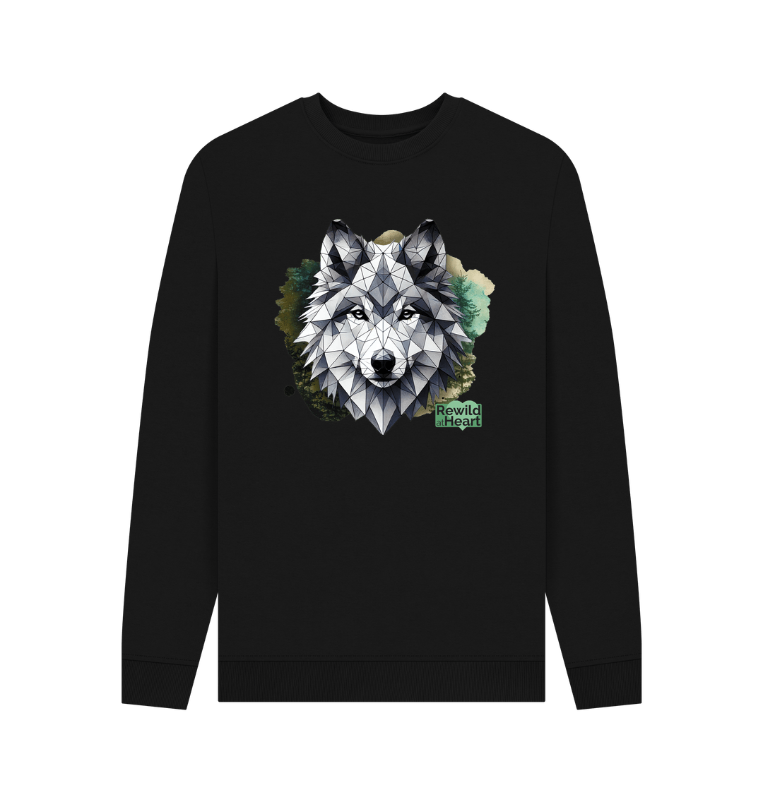 Black Printed Sweater Front