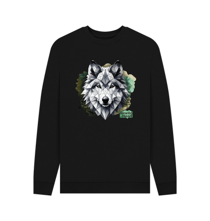 Black Printed Sweater Front