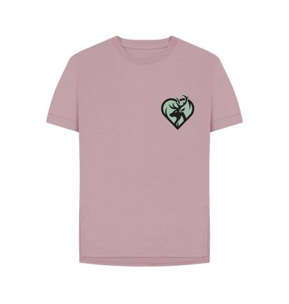 Mauve Rewild at Heart Logo | Women's Relaxed Fit T-Shirt