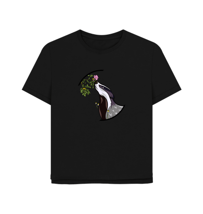Black Printed T-shirt Front