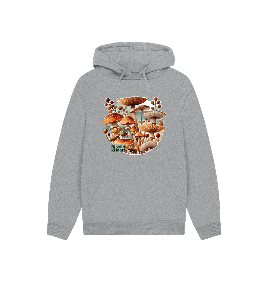 Athletic Grey Mushroom Bloom Hoodie