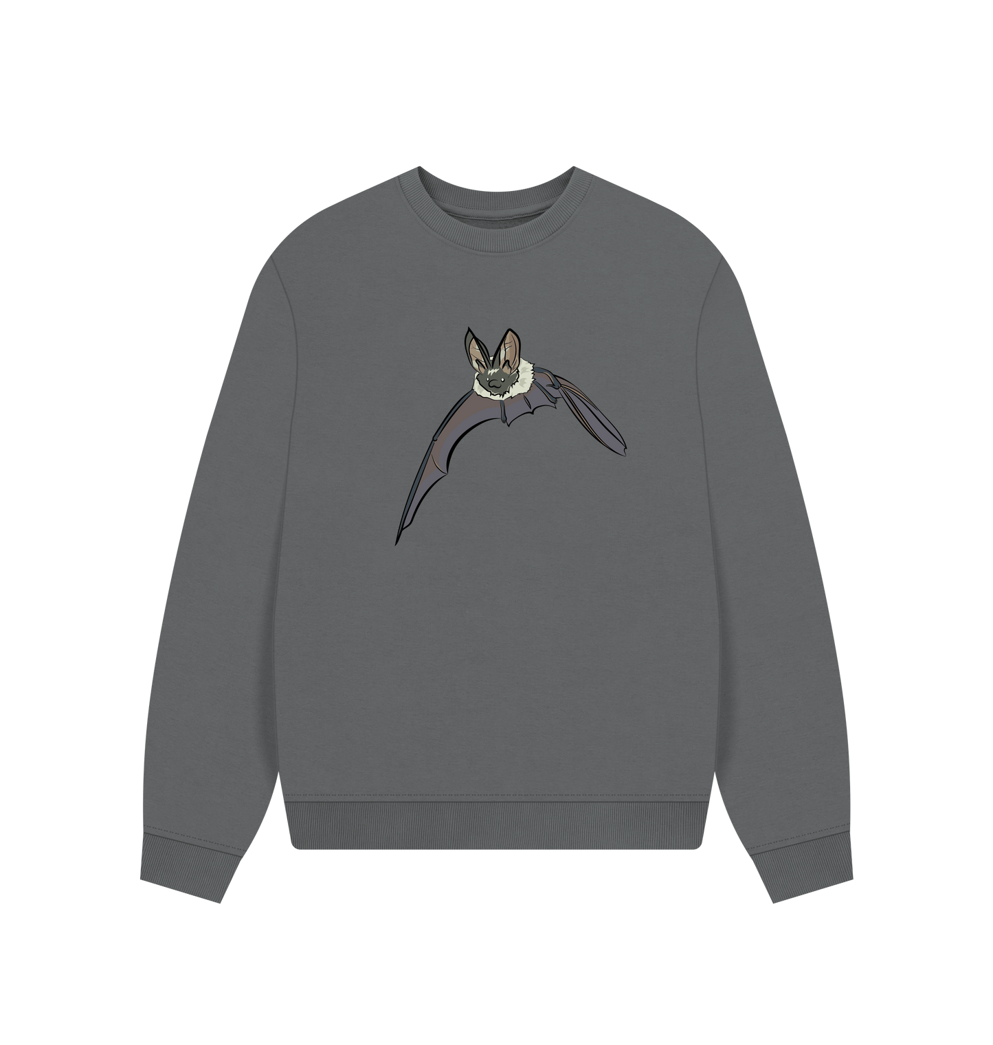 Slate Grey Printed Sweater Front