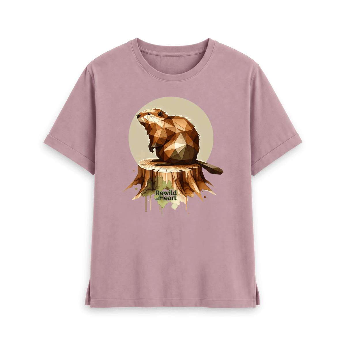 Mauve Printed T-shirt Front