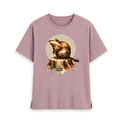 Mauve Printed T-shirt Front