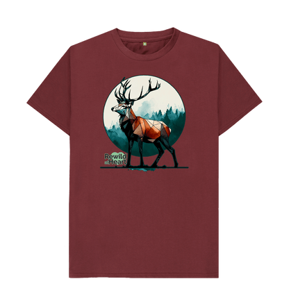 Red Wine Red Deer Rewild Side | Men's T-Shirt