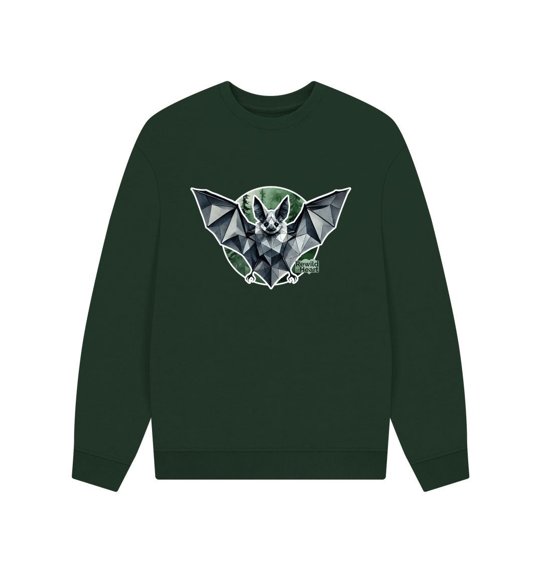 Evergreen Grey Long-Eared Bat Men's Oversized Sweater