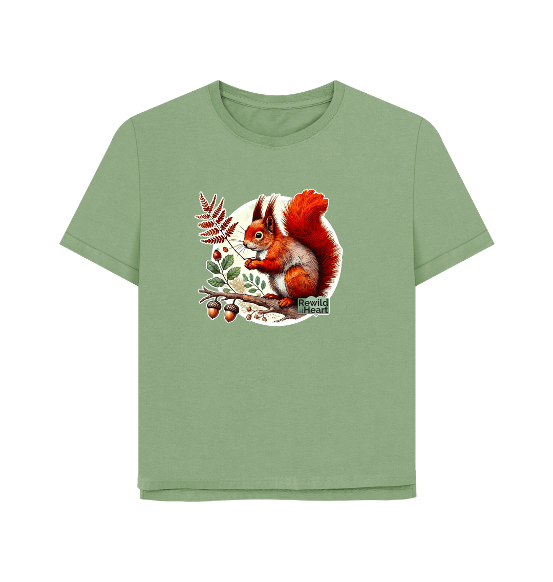 Sage Red Squirrel Oak Women's Relaxed-Fit T-Shirt