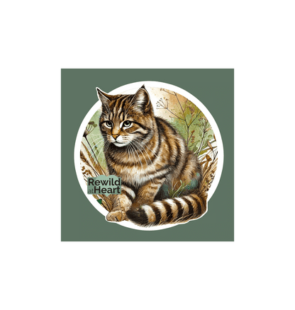 White Wildcat Wilderness Sticker