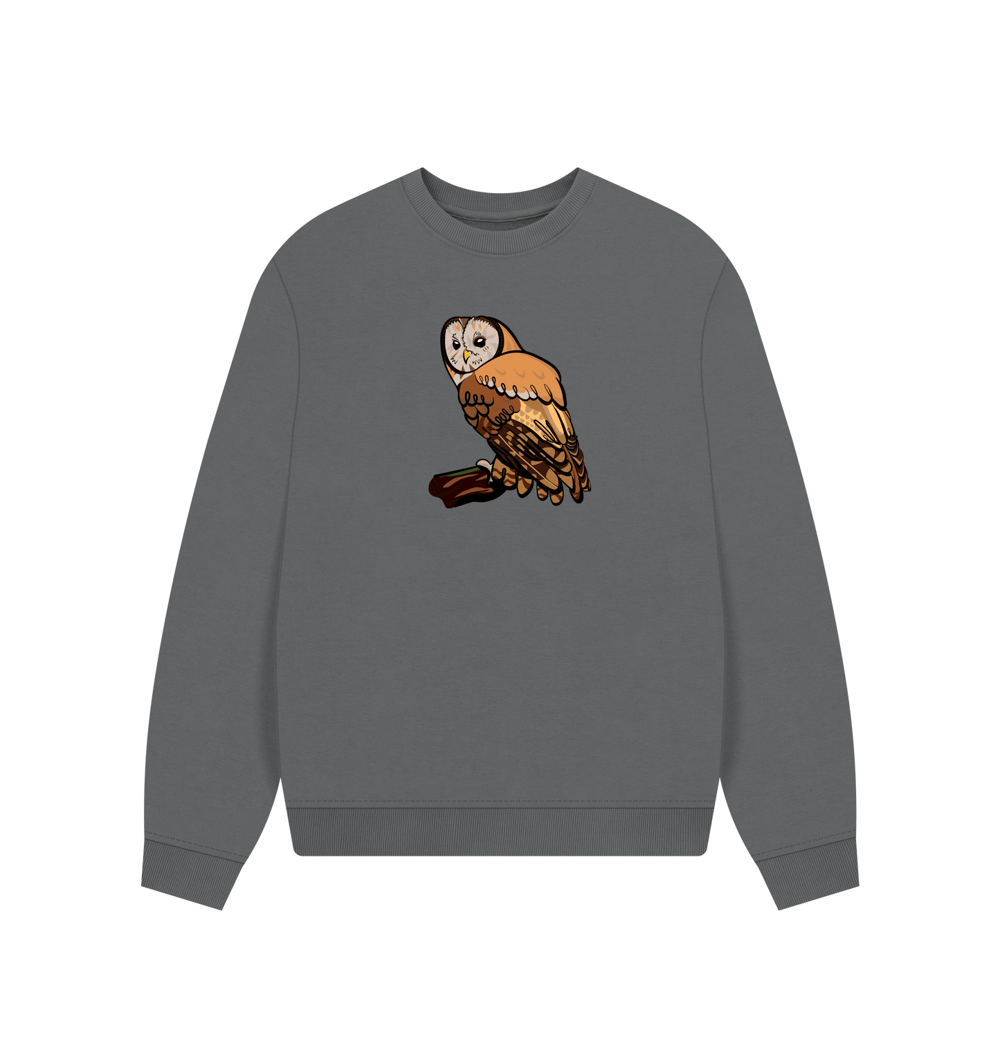 Slate Grey Printed Sweater Front