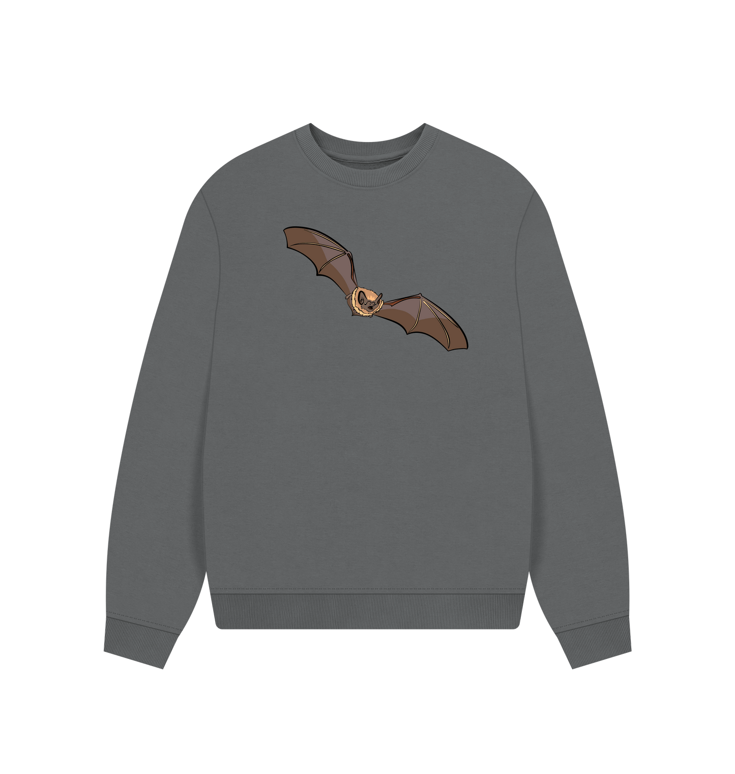 Slate Grey Printed Sweater Front