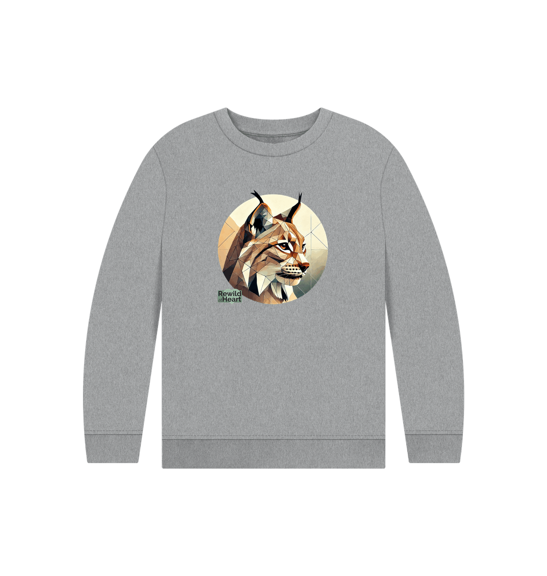 Athletic Grey Printed Kids Jumper Front