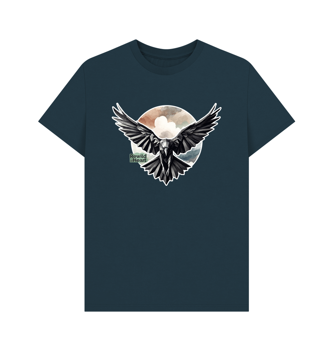 Denim Blue Raven Flight Men's T-Shirt