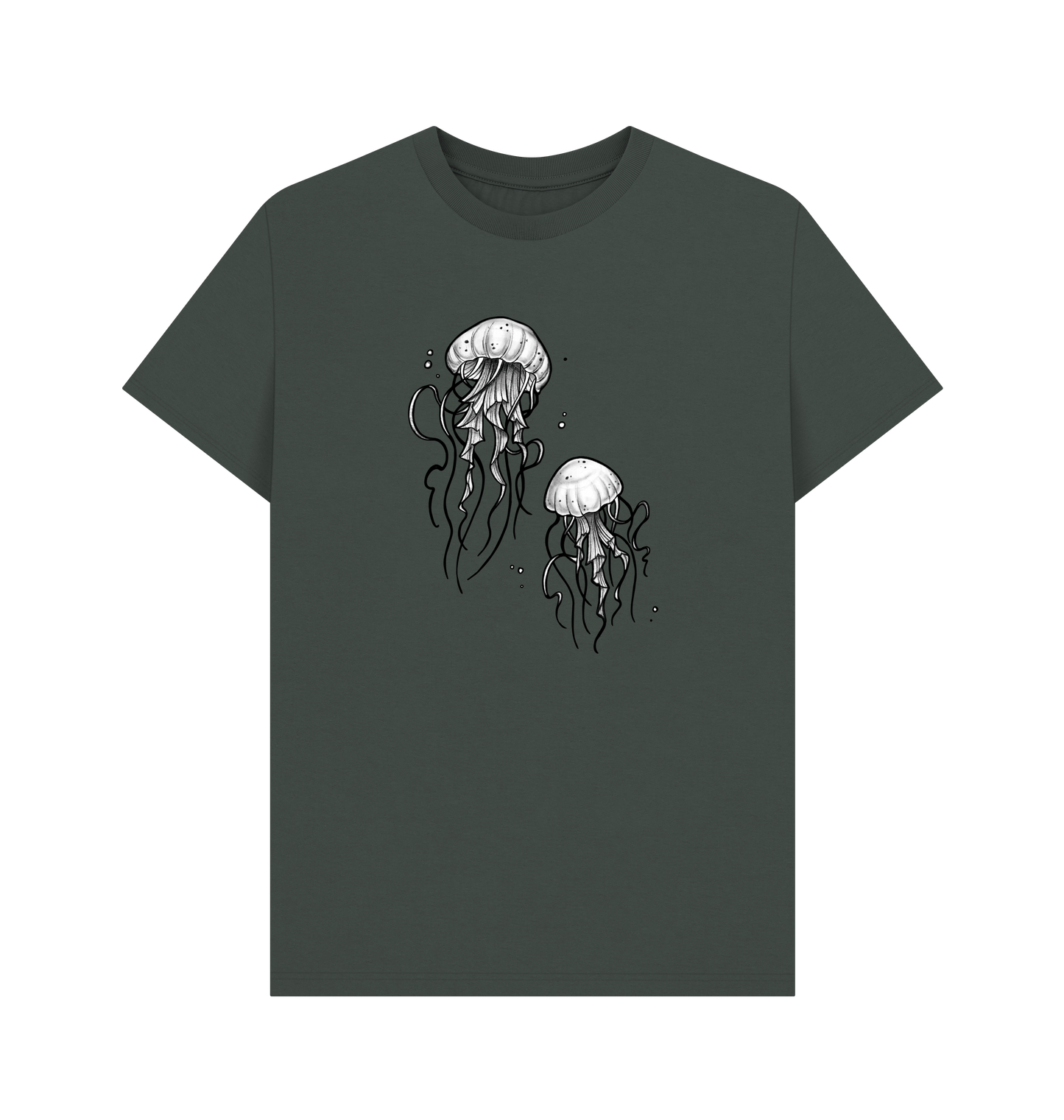 Dark Grey Printed T-shirt Front