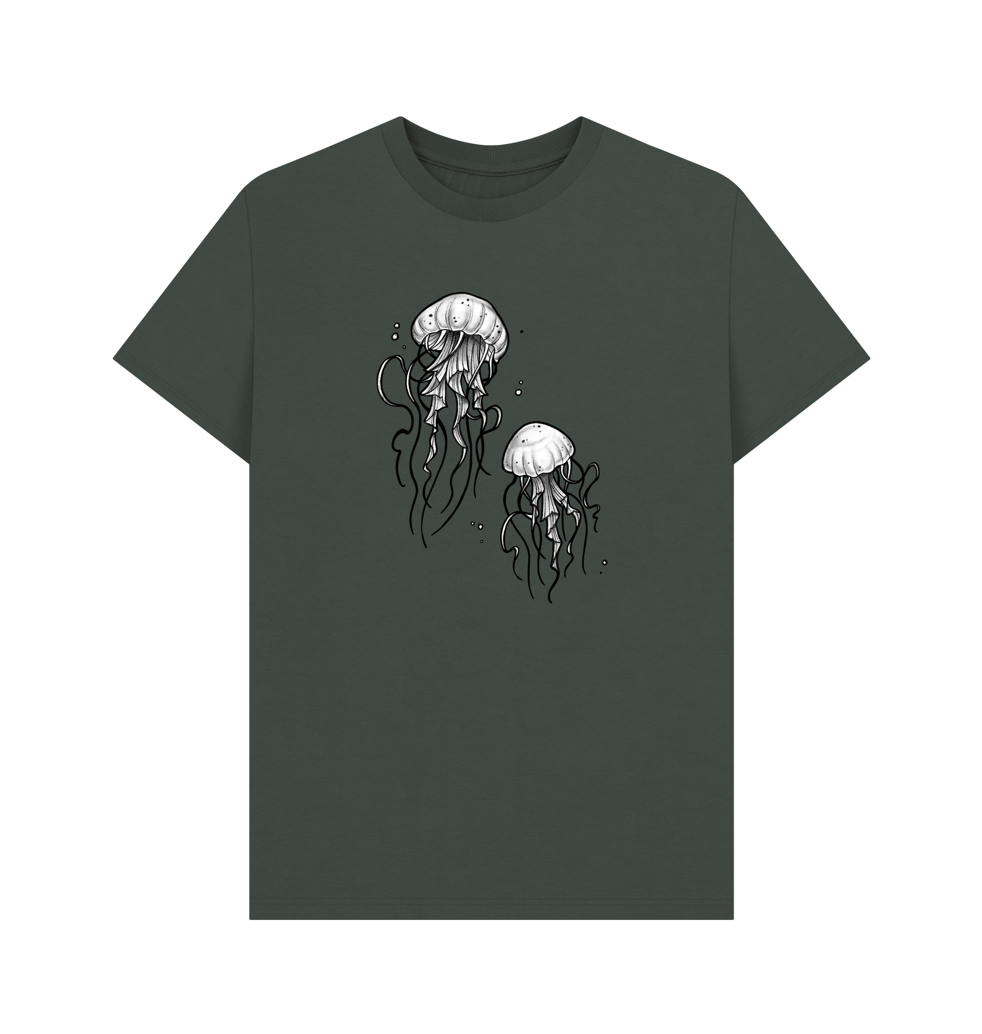 Dark Grey Printed T-shirt Front