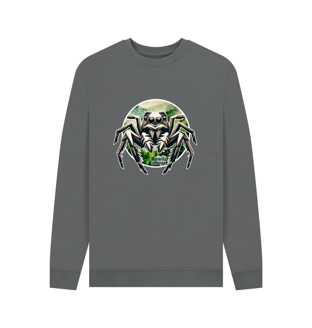 Slate Grey Printed Sweater Front