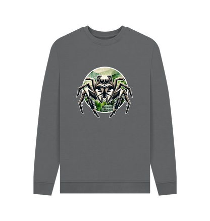 Slate Grey Printed Sweater Front