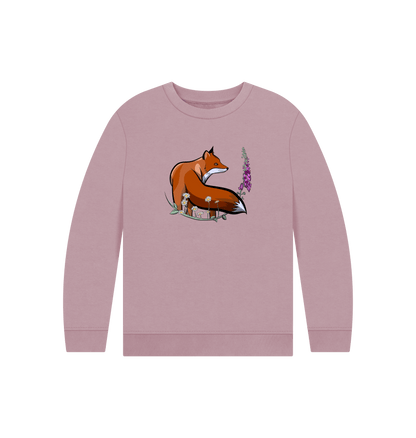 Mauve Printed Kids Jumper Front