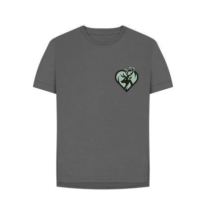 Slate Grey Rewild at Heart Logo | Women's Relaxed Fit T-Shirt