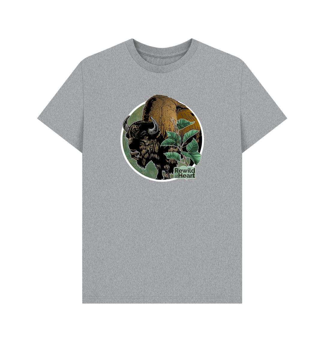 Athletic Grey Bison Woodland Men's T-Shirt