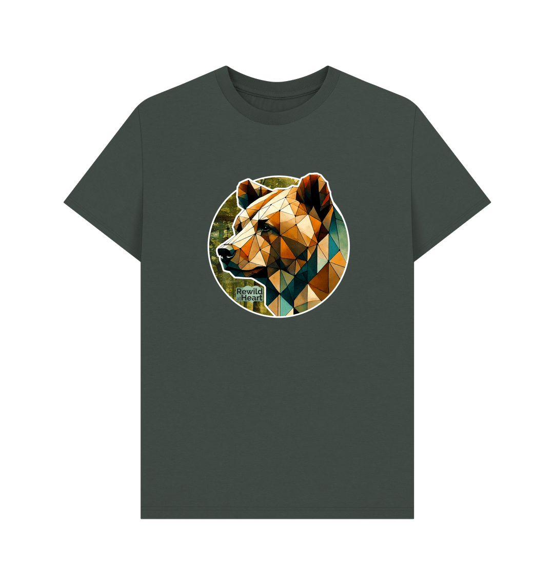 Dark Grey Brown Bear Forest Men's T-Shirt