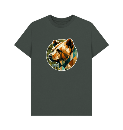 Dark Grey Brown Bear Forest Men's T-Shirt