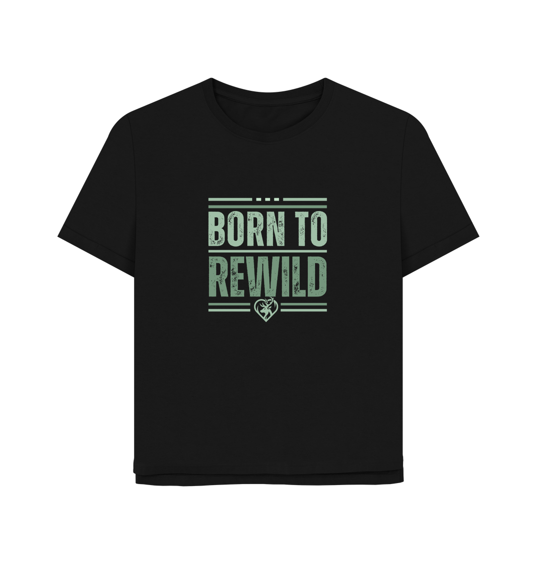 Black Born to Rewild | Women's Relaxed-Fit T-Shirt