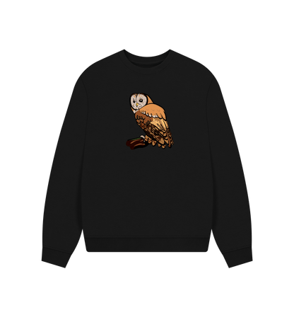 Black Printed Sweater Front