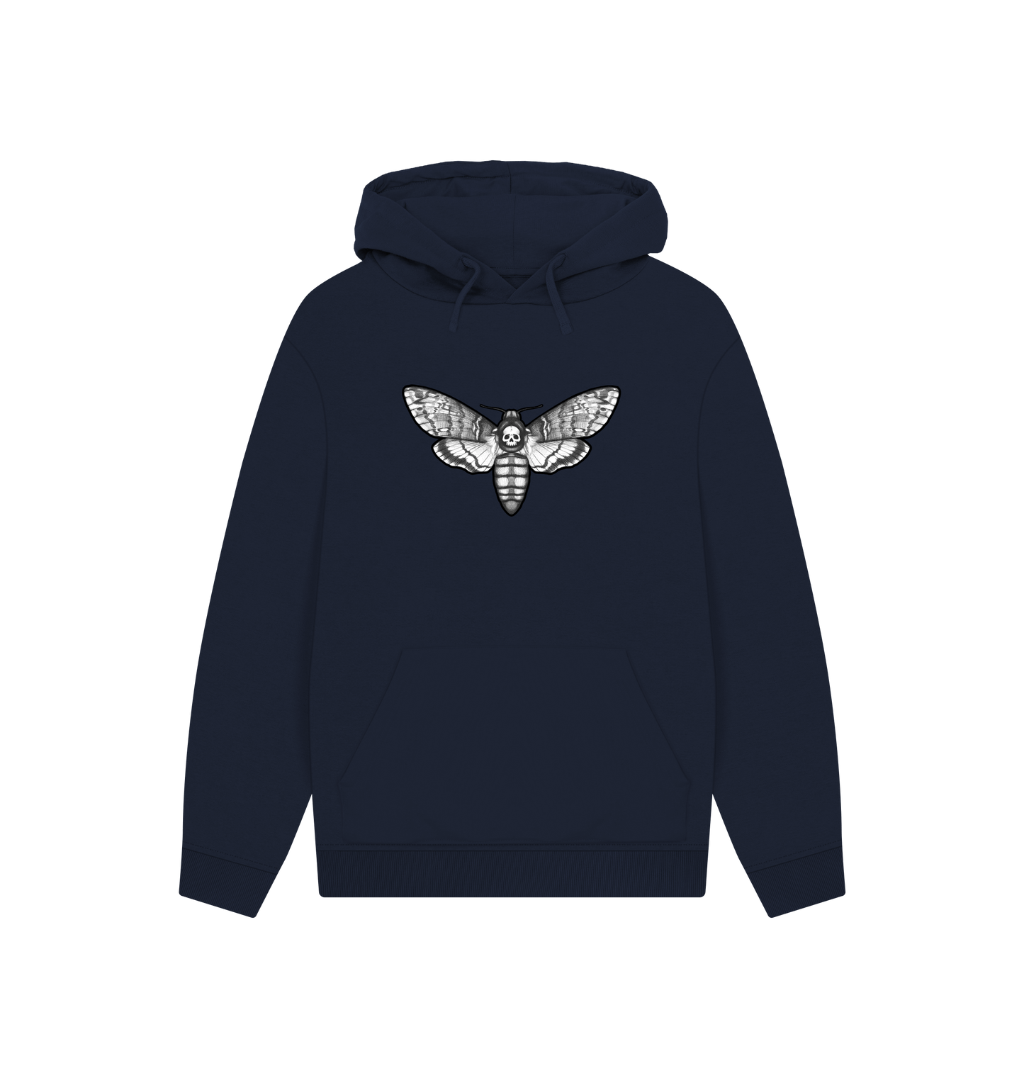 Navy Printed Hoody Front