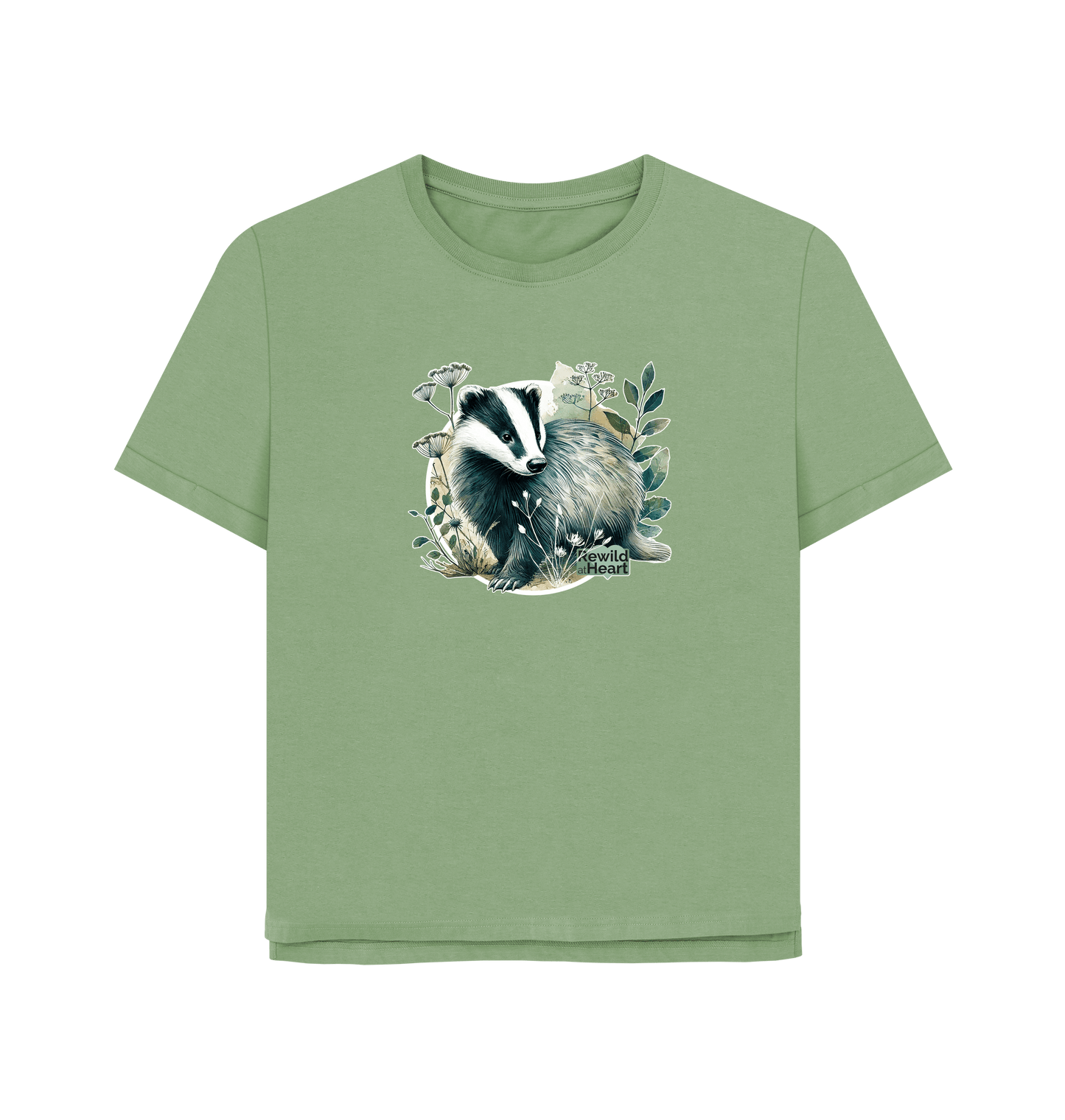 Sage Printed T-shirt Front