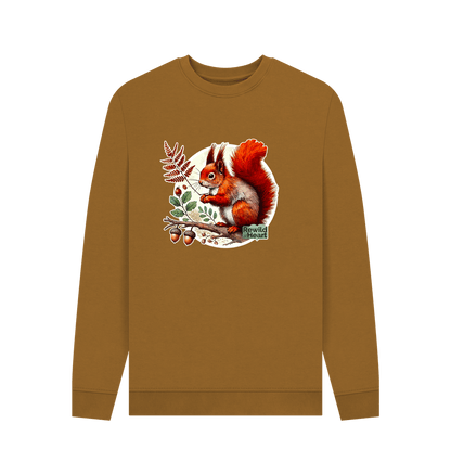 Brown Red Squirrel Oak Men's Sweater