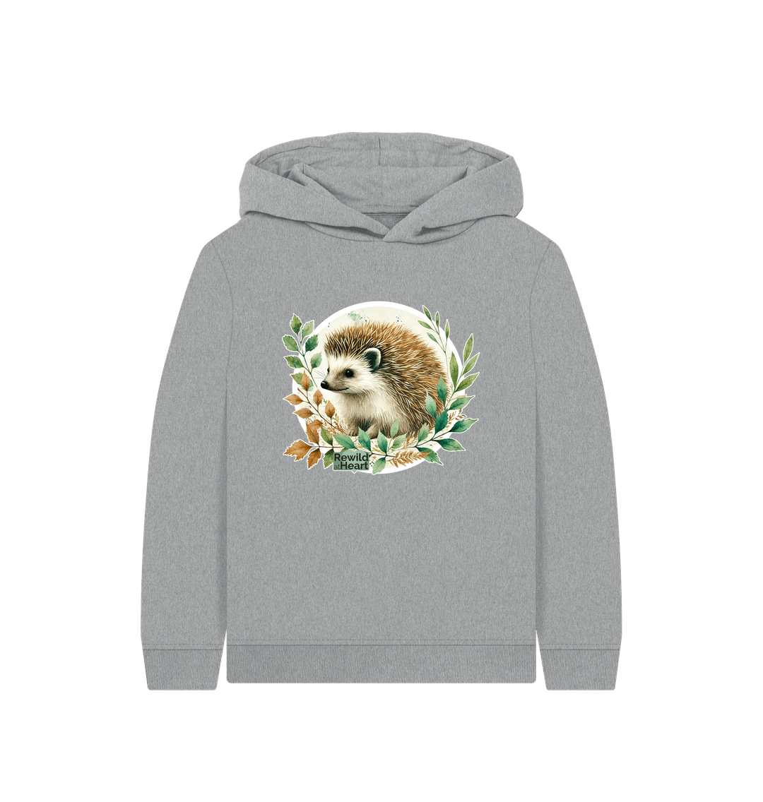 Athletic Grey Hedgehog Harmony Kids Hoodie