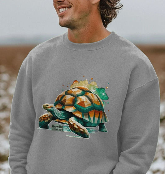 Giant Tortoise Wildflower Men's Oversized Sweater