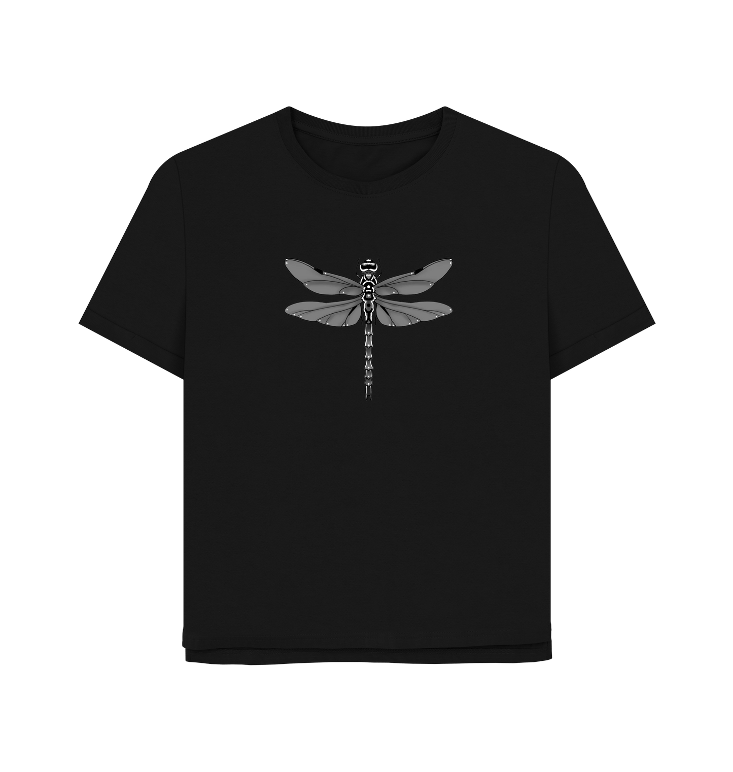 Black Printed T-shirt Front