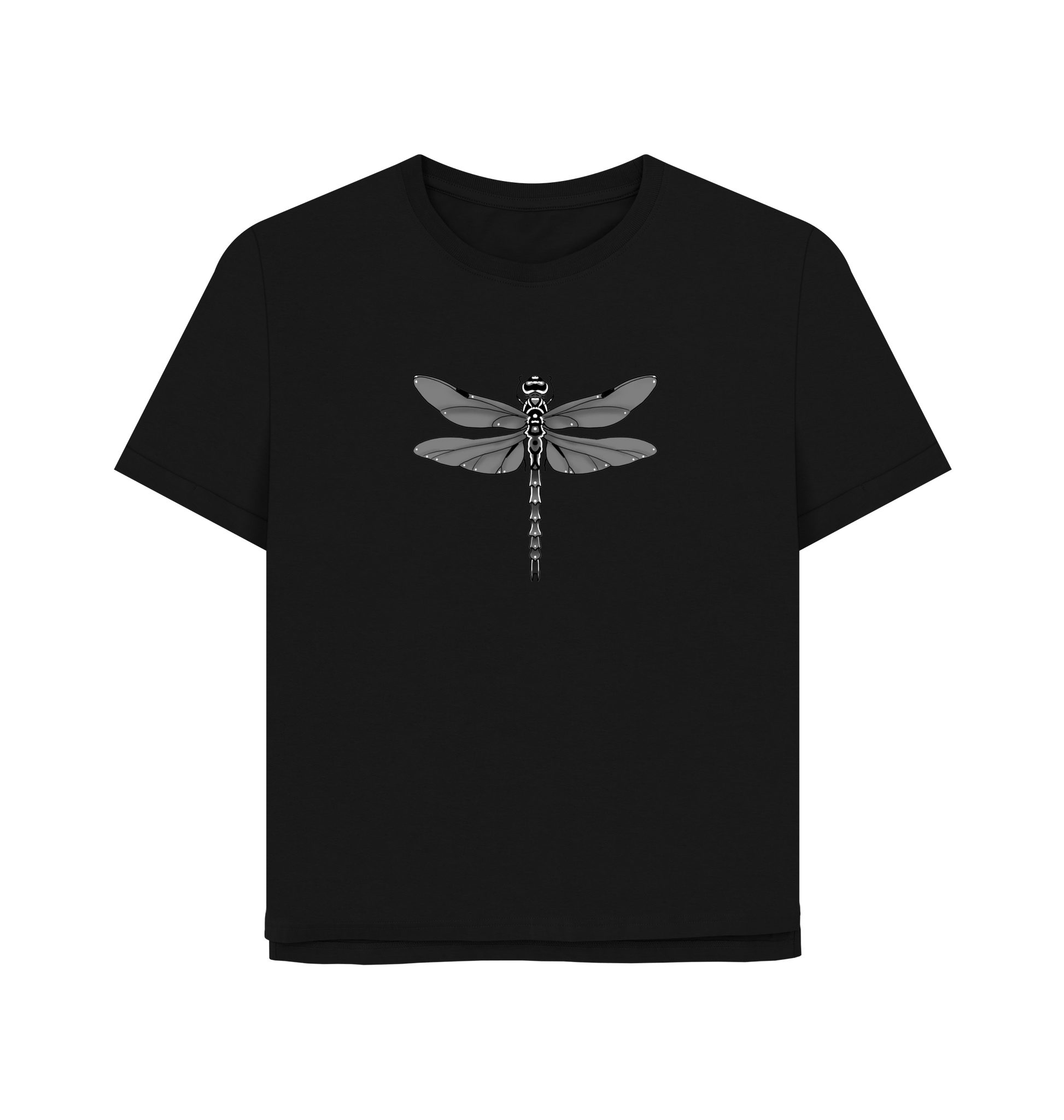 Black Printed T-shirt Front