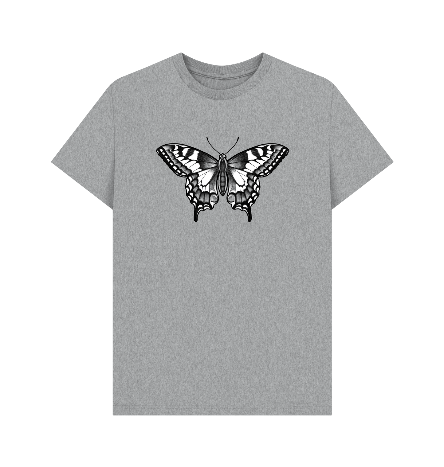 Athletic Grey Printed T-shirt Front