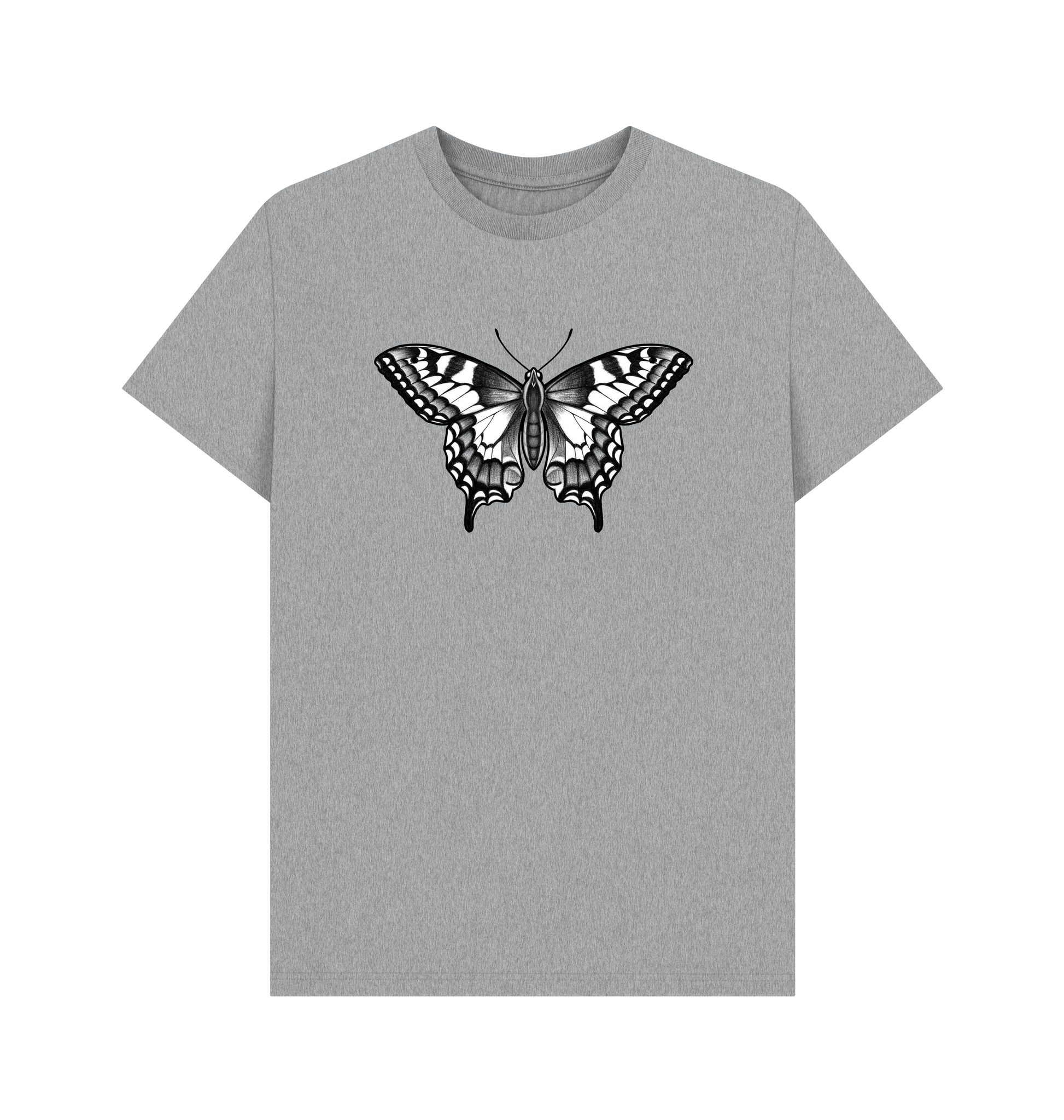 Athletic Grey Printed T-shirt Front