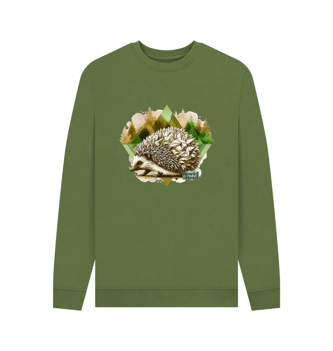 Khaki Printed Sweater Front