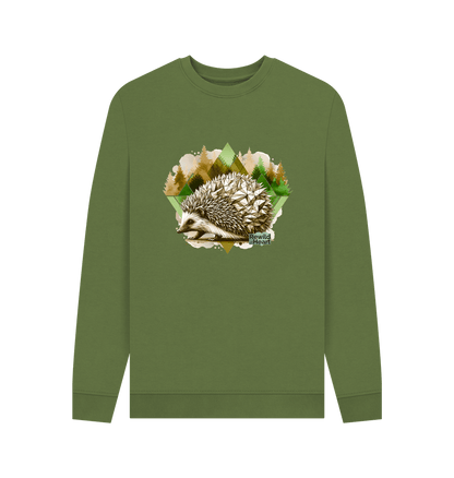 Khaki Printed Sweater Front