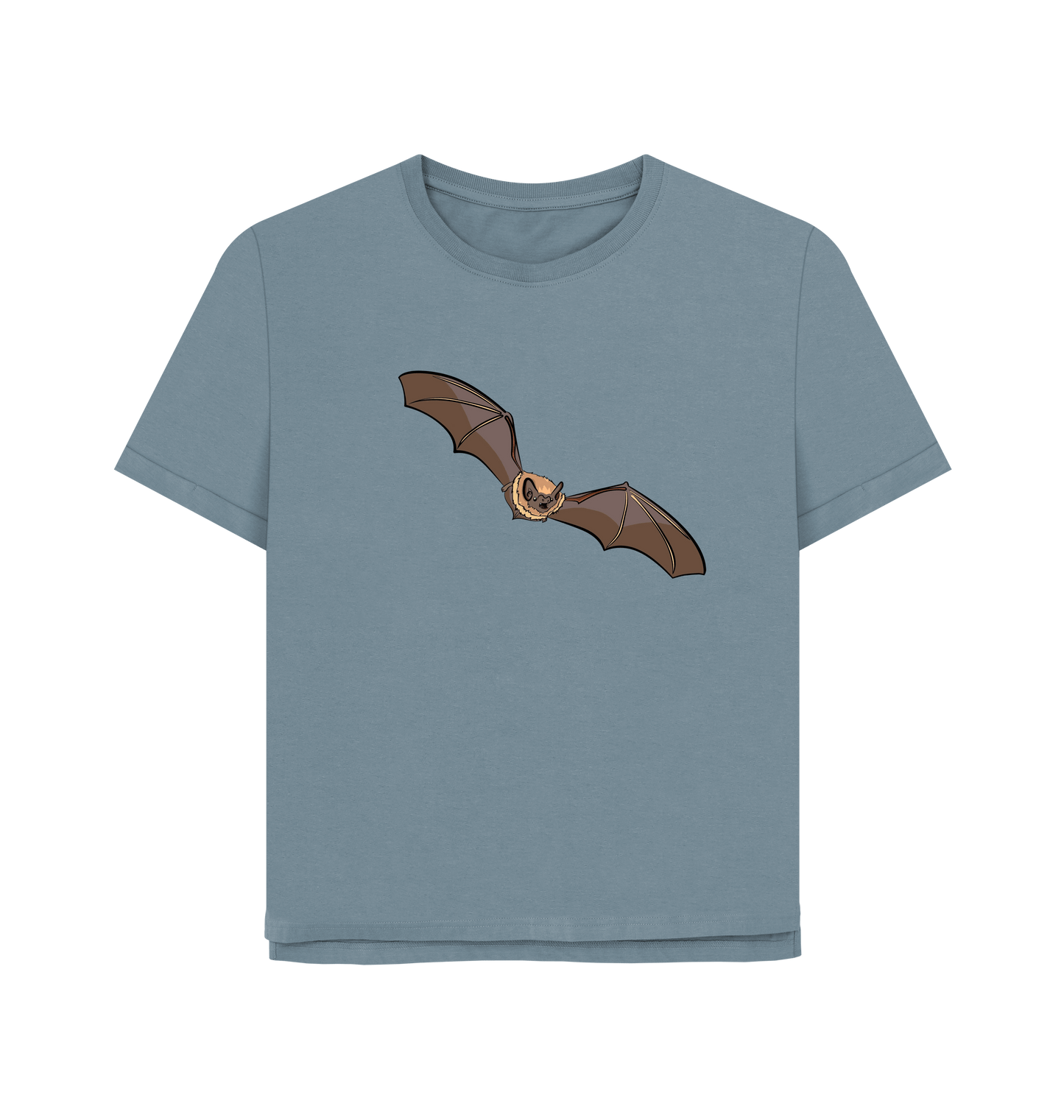 Stone Blue Printed T-shirt Front