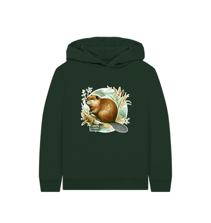 Evergreen Beaver Riverbank Kids Hoodie